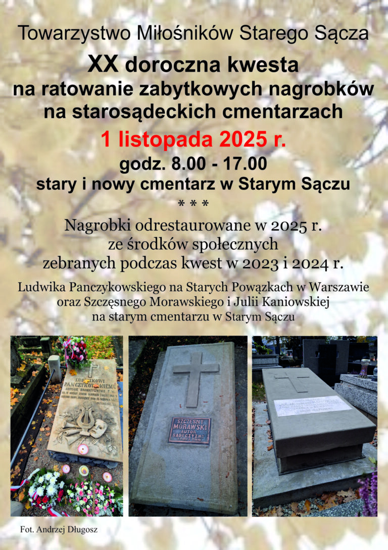 XX kwesta na ratowanie zabytkowych nagrobków na starosądeckich cmentarzach